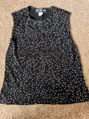 Ronni Nicole Black Printed Sleeveless Tank